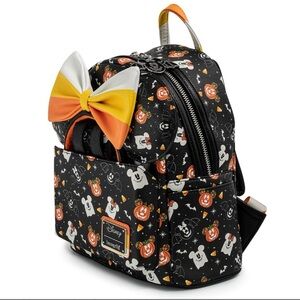 Disney Loungefly Mini Backpack & Headband Set-Spooky Mickey&Minnie Candy Corn